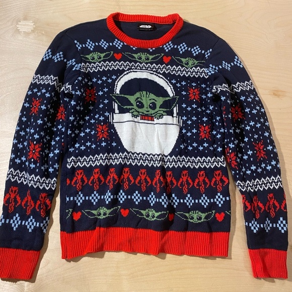 Men's Star Wars Navy Sweater Size Large (B) - Picture 4 of 9